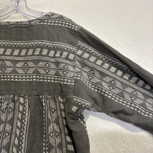 Splendid Women's Olive Green Freesia Long Sleeve Linen Button-Up Shirt Top Small - Picture 10 of 14